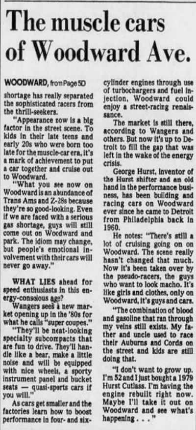 Royal Pontiac - May 27 1979 Article On Woodward Part 2